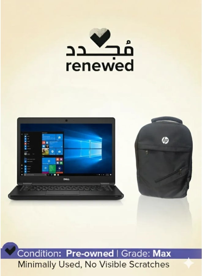 Dell Latitude 5490 |Intel Core i5-8th GEN (U) | 14" inch | RAM 8G | Hardisk 256 | 6 Months Warranty with a bag English black - Image 1