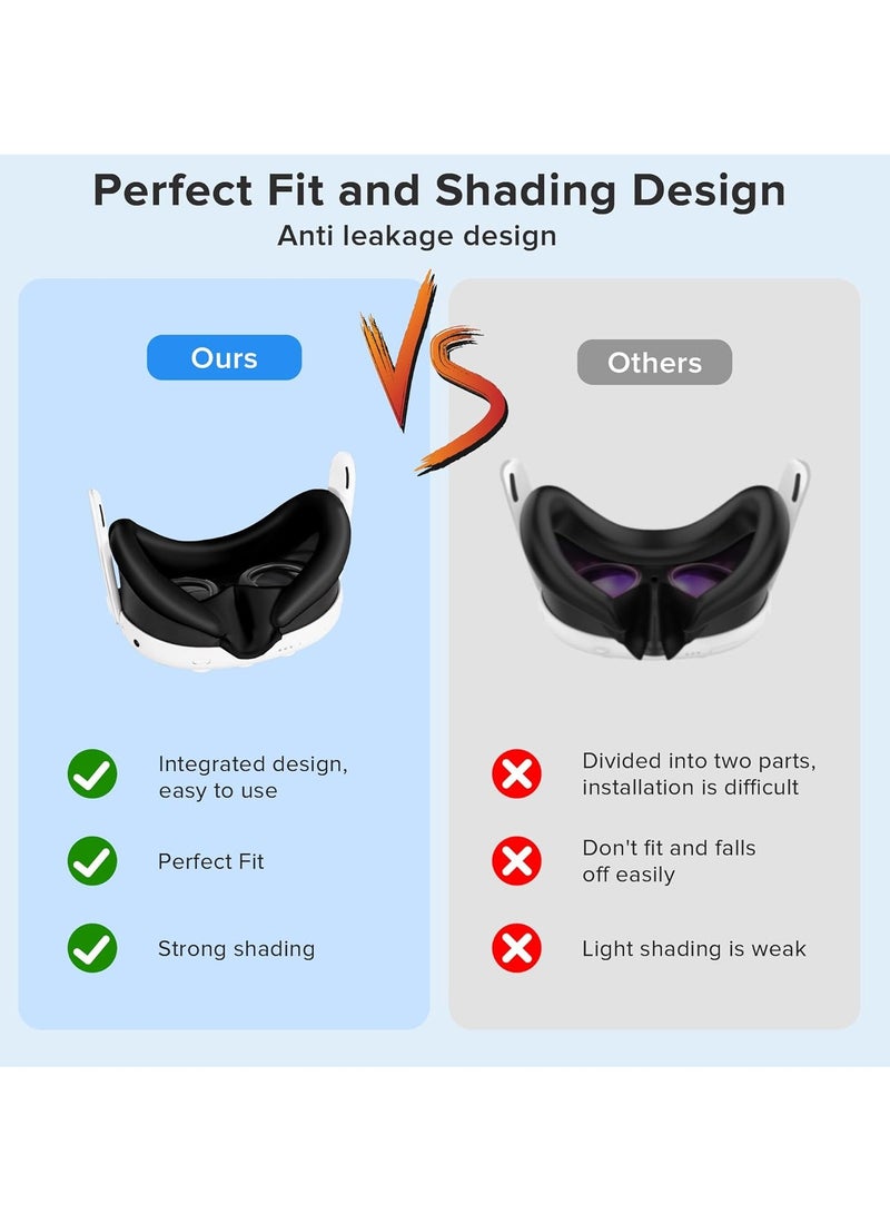 مجموعة ملحقات الواقع الافتراضي 7 في 1 لجهاز Meta Quest 3، غطاء حماية من السيليكون لعدسة سماعة الواقع الافتراضي لجهاز Meta Quest 3 - Image 5