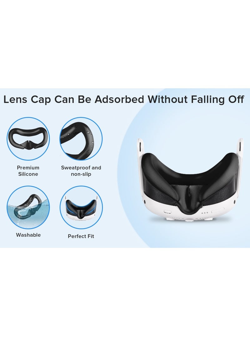 مجموعة ملحقات الواقع الافتراضي 7 في 1 لجهاز Meta Quest 3، غطاء حماية من السيليكون لعدسة سماعة الواقع الافتراضي لجهاز Meta Quest 3 - Image 2