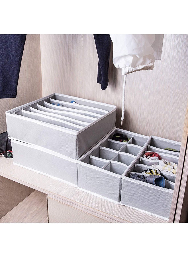 NIBEMINENT 4-Piece Underwear Organizer Storage Box Set Grey - Image 3