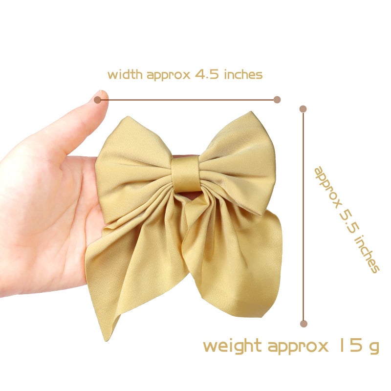 ALinmo 20PCS Satin Ribbon Bows and Large Alligator Clips - Barrettes and Hair Accessories for Toddlers, Kids, and Teens - Image 3