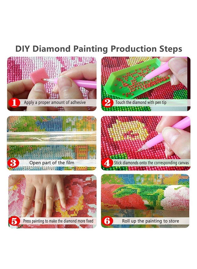 Diamond Drawing Premium Full Drill DIY 5D Painting Kits For Adults And Kids Brown/White/Blue - Image 5