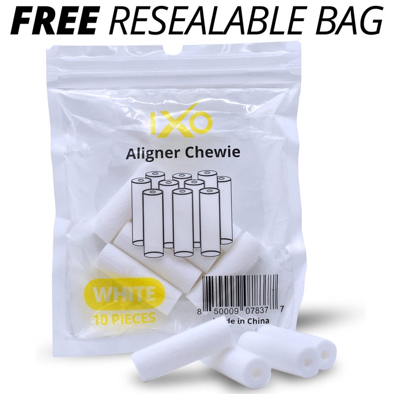 IXO Aligner Chewies for Invisalign Aligners - Chewies Invisalign Accessories - Aligner Chewies for Invisalign Trays, Orthodontic Chewies with 5 Aligner Seater Handles - 10 Pack - Unscented - Image 4