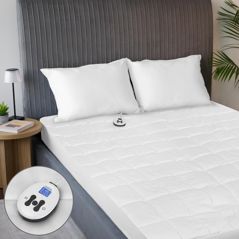 Sunbeam Sunbeam Premium Quilted Electric Heated Mattress Pad Twin 39 x 75  12 Heat Settings 12Hour Selectable Auto ShutOff Fast Heating Warming Bed Machine Washable ExtraSoft Warm Cozy 