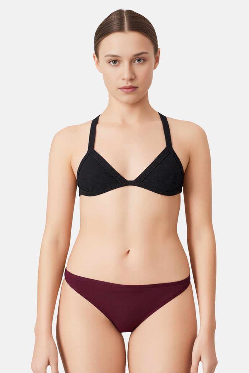 arena Women Brand Logo Bikini Bottom, Purple - Image 1