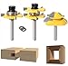 APlus Lock Miter 45 Degree Joint Router Bits + 2Pcs Tongue and Groove Set [1/4-Inch Shank], APLUS 45Ã‚Â° Lock Mitre - Image 2