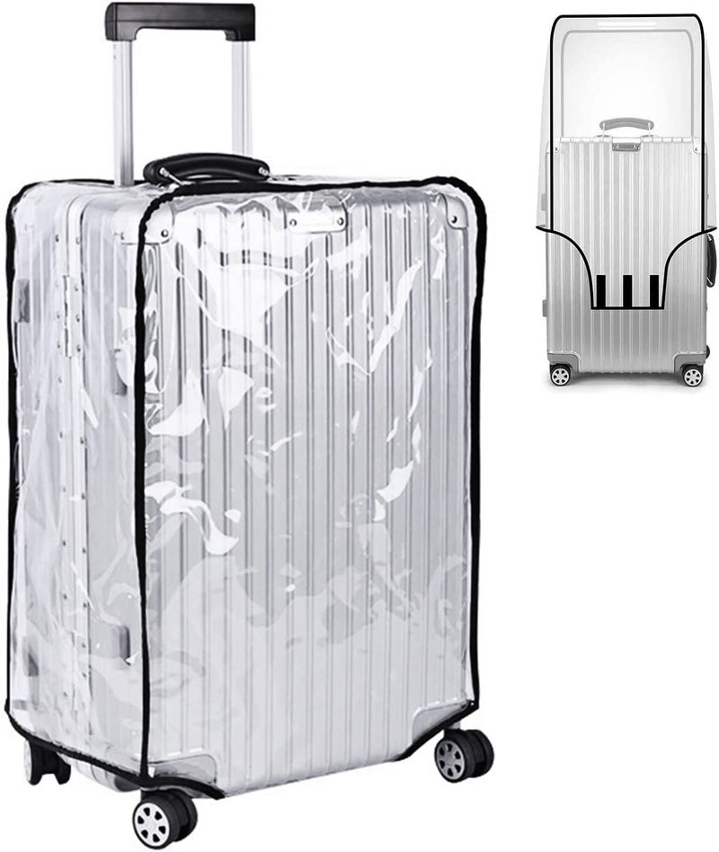 Handcuffs Transparent Luggage Trolley Protective Covers PVC Waterproof Travel Bag Suitcase Cover (20 Inches) (13.8" X 9.1" X 20.9") - Image 2