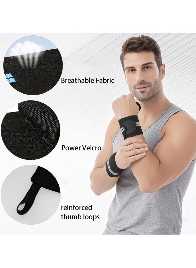 ACYYH Wrist Wraps for Men（52cm/20.5inch）, Wrist Straps for Weightlifting, Exercise Straps Strength Training, Adjustable Wrist Brace Gym Accessories for Men - Image 3