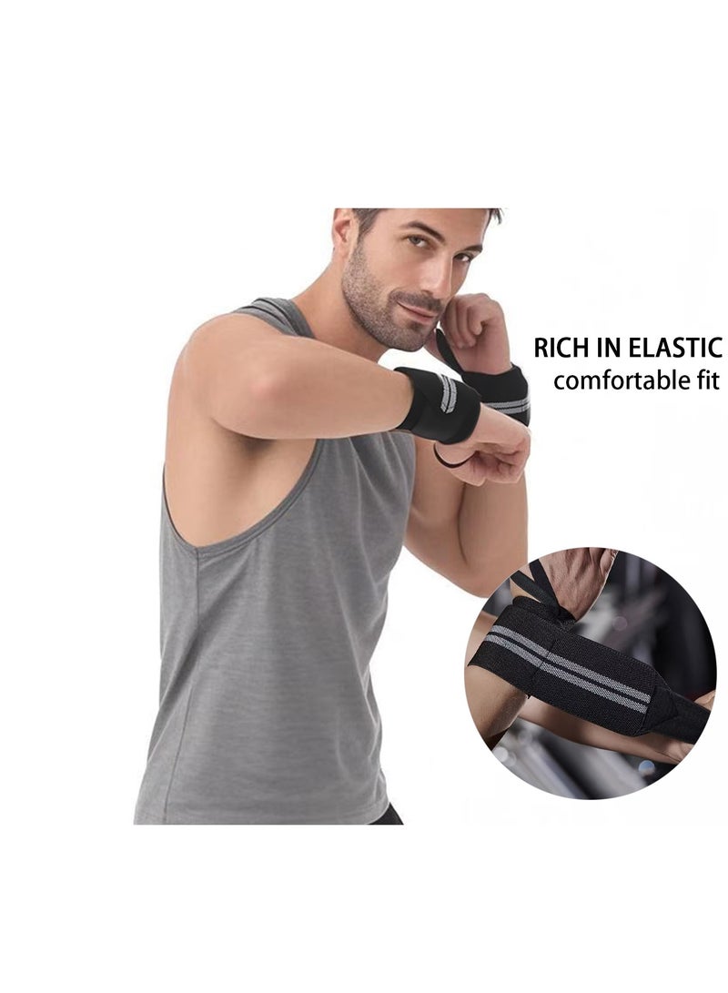 ACYYH Wrist Wraps for Men（52cm/20.5inch）, Wrist Straps for Weightlifting, Exercise Straps Strength Training, Adjustable Wrist Brace Gym Accessories for Men - Image 5