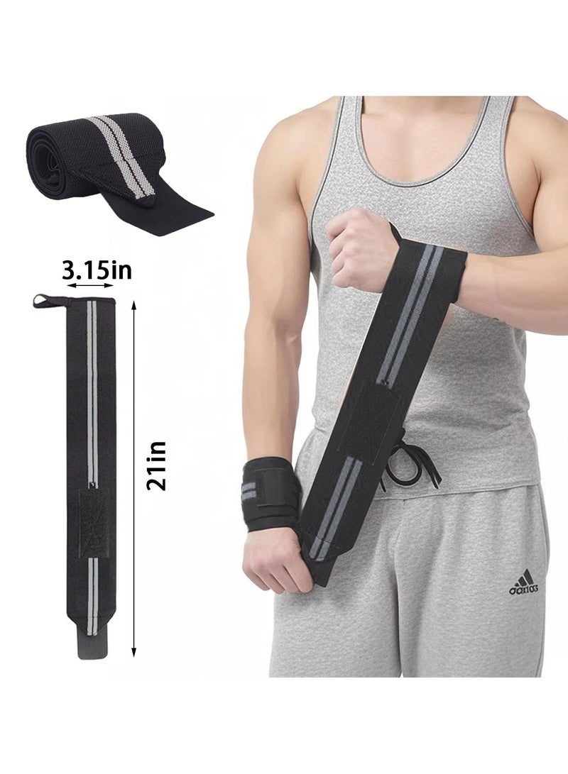 ACYYH Wrist Wraps for Men（52cm/20.5inch）, Wrist Straps for Weightlifting, Exercise Straps Strength Training, Adjustable Wrist Brace Gym Accessories for Men - Image 2