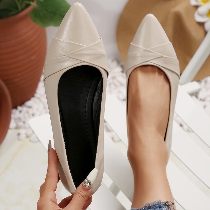 أحذية مسطحة بكعب منخفض بحجم كبير 2025 للتصدير مع نعال ناعمة لن تتعب قدميك بعد الوقوف لفترة طويلة، أحذية عمل سوداء احترافية، مسطحة - Image 2