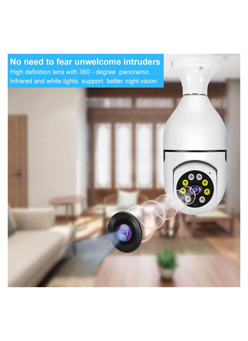 ماركة غير محددة - كاميرا مراقبة WiFi لاسلكية بزاوية 360 درجة أمان عالي - Image 1
