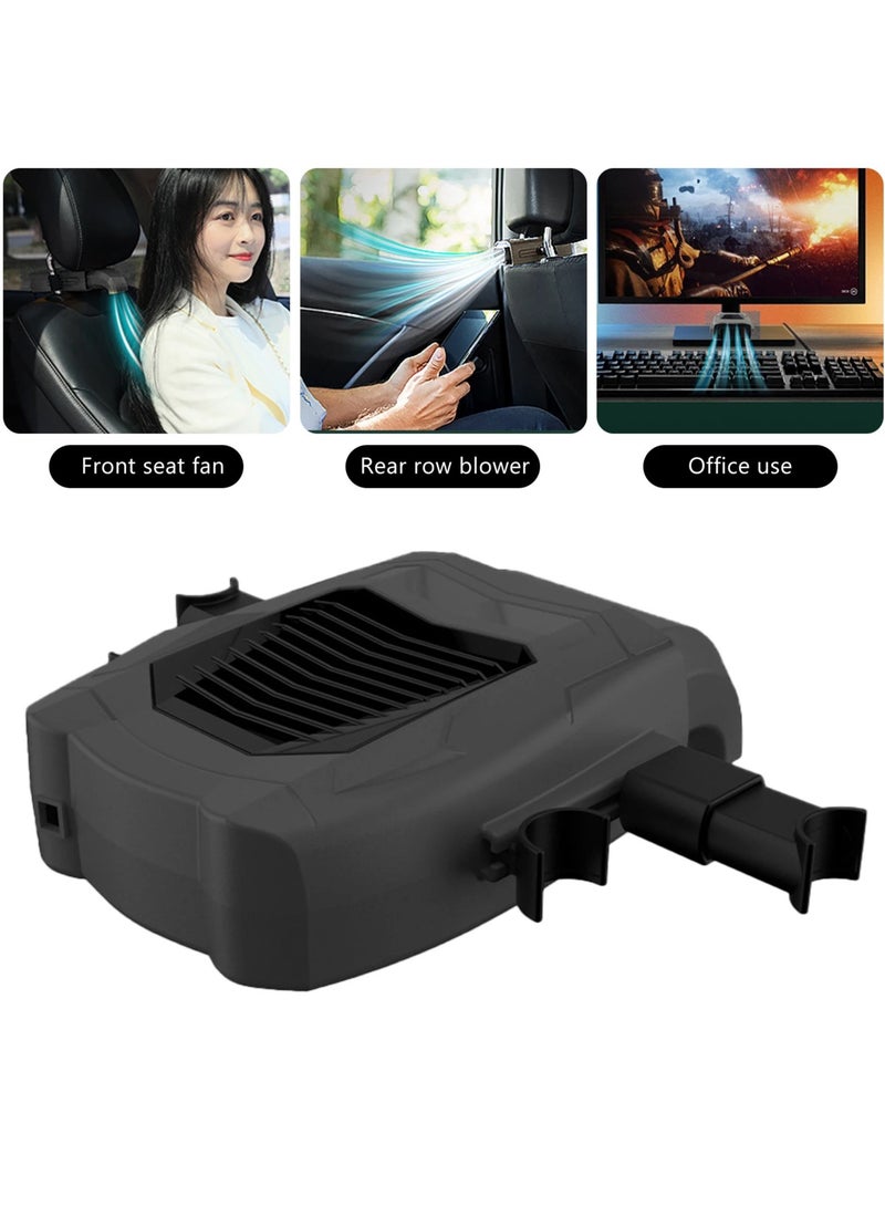AROAQ Car Back Seat Cooling Fan 3 Speed ​​Portable Electric Headrest Fan USB Powered for Vehicle SUV RV - Image 2