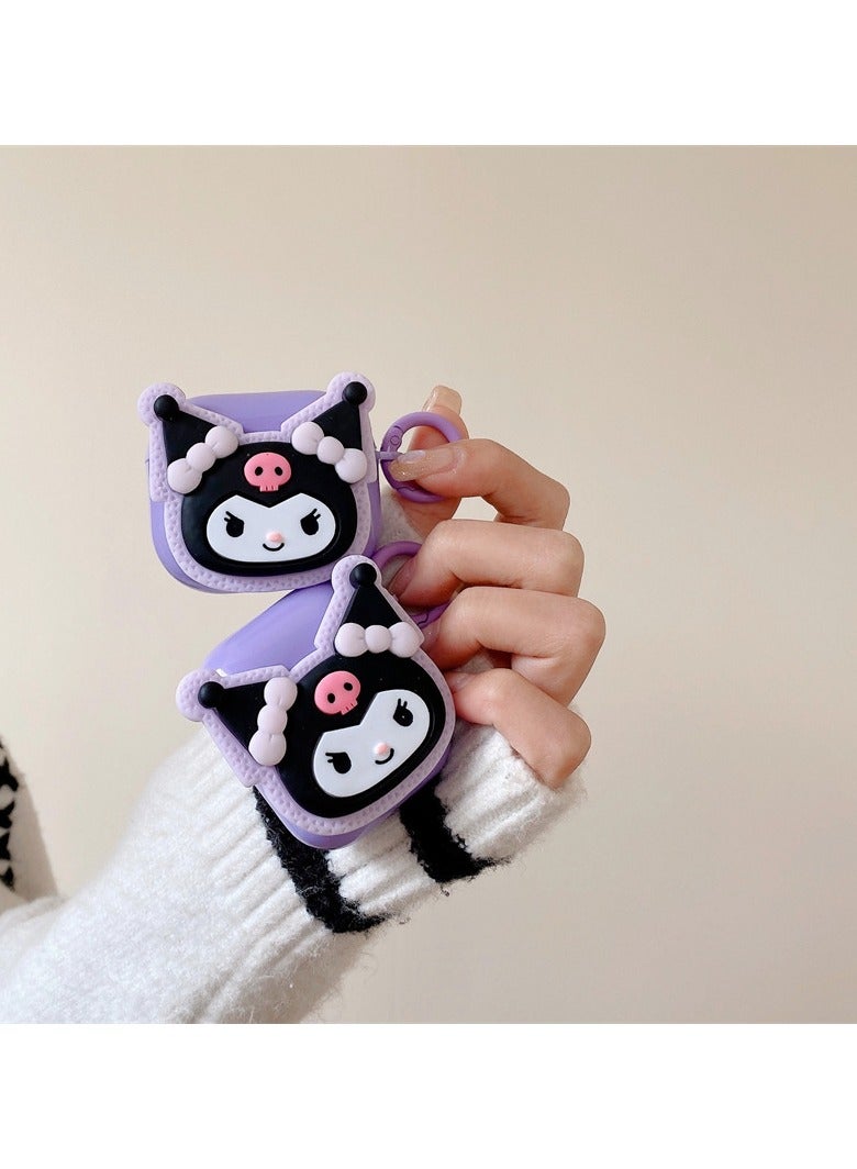 AirPods Pro2 for case Cover cartoon Generation Case Soft Silicone Shockproof Cover for Airpods Pro,Sanrio Kuromi 3D Cute Cartoon Creative Fun Case Skin with Keychain Design for AirPods Pro2