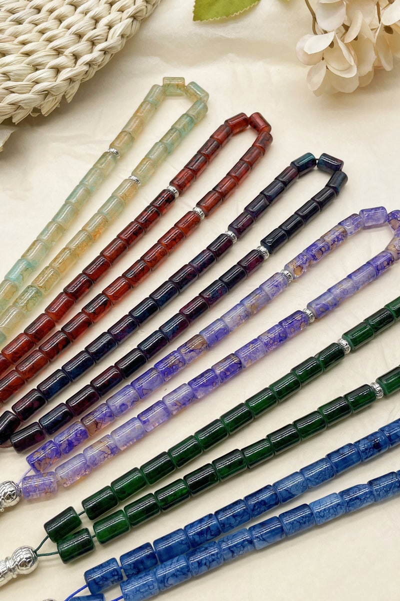Tasbih 33-bead cylindrical glass prayer beads Arabic exquisite bracelet - Image 4