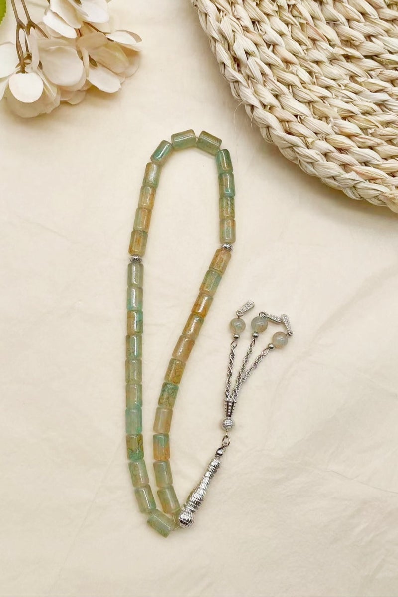 Tasbih 33-bead cylindrical glass prayer beads Arabic exquisite bracelet - Image 3