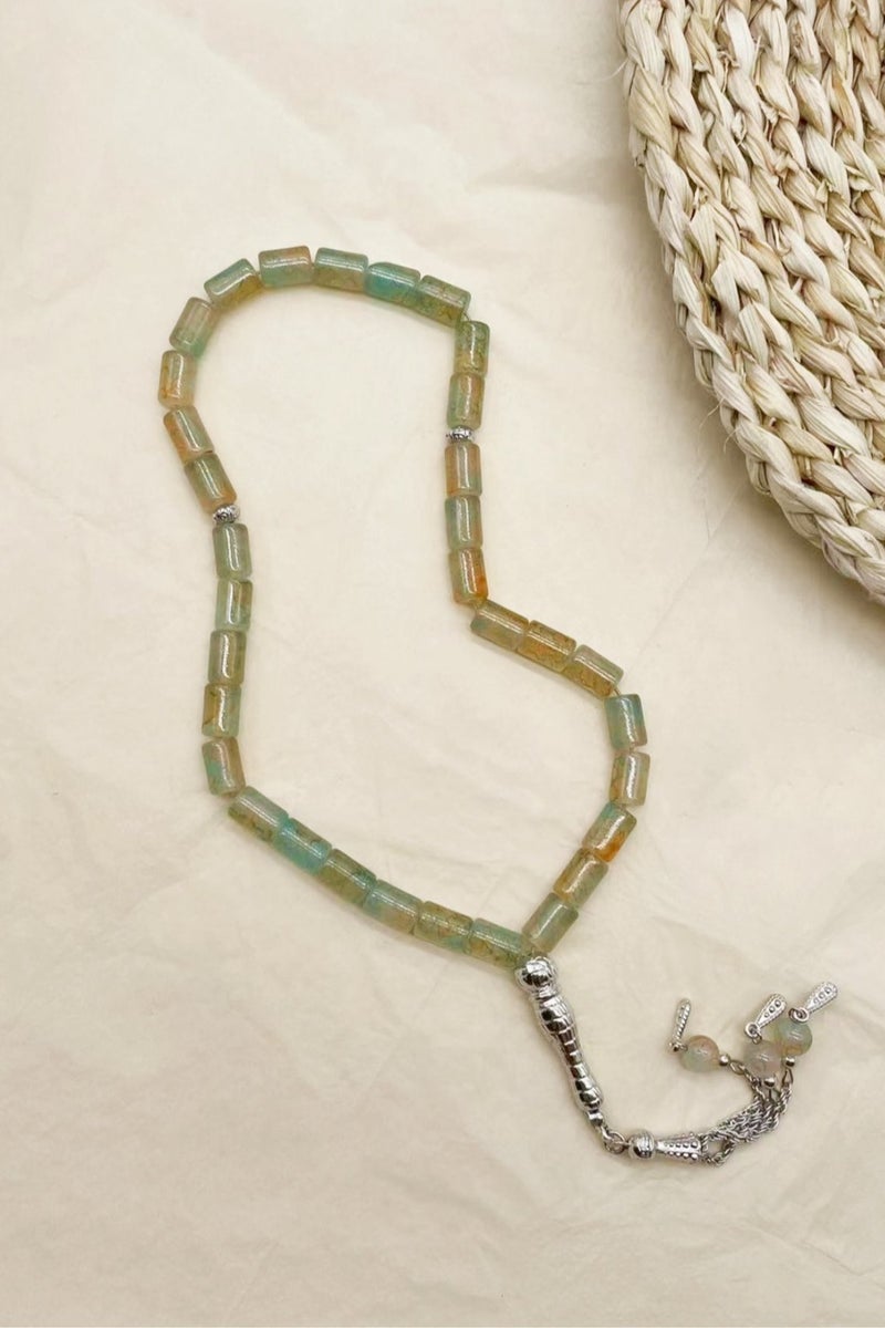 Tasbih 33-bead cylindrical glass prayer beads Arabic exquisite bracelet - Image 2