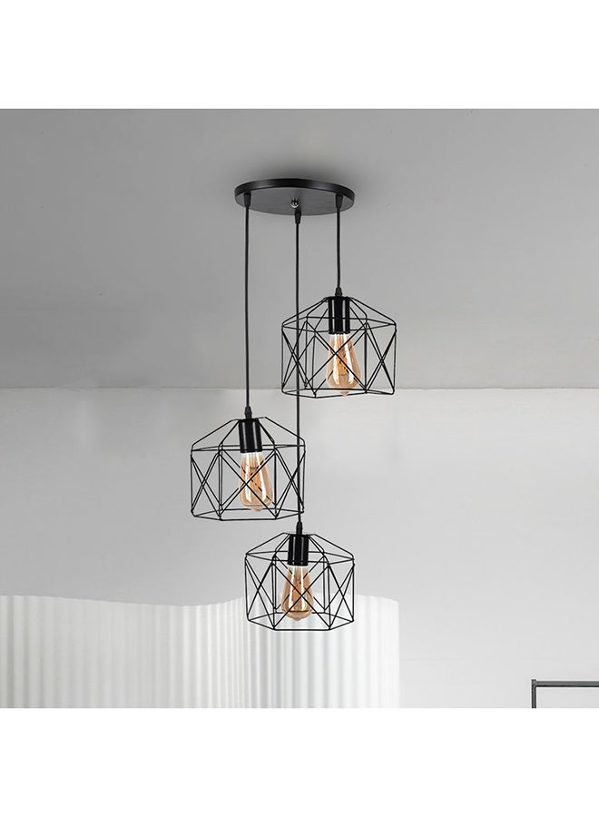 El Rawda Lighting Ritmo Ceiling Lamp | modern decorative LED E27 pendant light ceiling lamp hanging | suitable for any room | Color: Black | Size: 70x36x70 cm