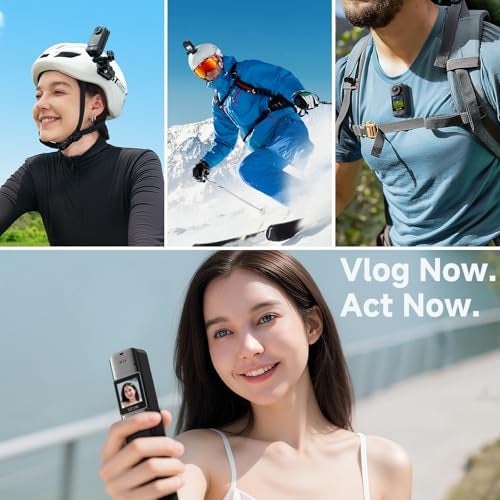 SJCAM كاميرا SJCAM C300 المحمولة للسفر، 4K، 7 ساعات طاقة، تسجيل فيديو بزاوية رؤية واسعة 154°، تثبيت 6 محاور، كاميرا جسم بشاشة لمس مزدوجة، مقاومة للماء حتى 30 متر، بث مباشر على يوتيوب، بطاقة 64G سوداء - Image 4