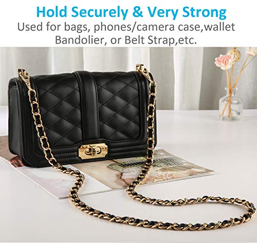 UTreers Purse Chain Strap Crossbody Bag Chains Strap Handbag Chain Replacement Leather Chain Straps 47.2" - Image 4