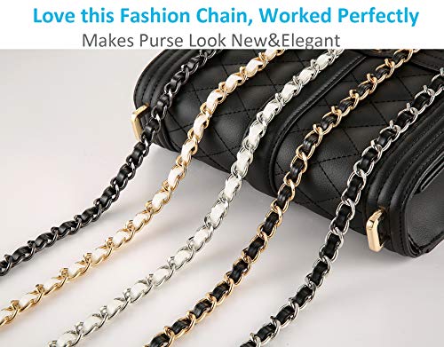 UTreers Purse Chain Strap Crossbody Bag Chains Strap Handbag Chain Replacement Leather Chain Straps 47.2" - Image 5