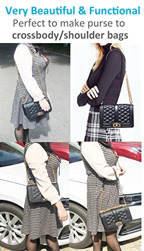 UTreers Purse Chain Strap Crossbody Bag Chains Strap Handbag Chain Replacement Leather Chain Straps 47.2" - Image 3