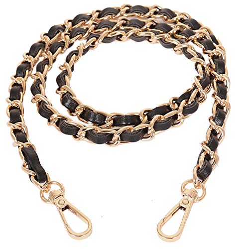UTreers Purse Chain Strap Crossbody Bag Chains Strap Handbag Chain Replacement Leather Chain Straps 47.2" - Image 1