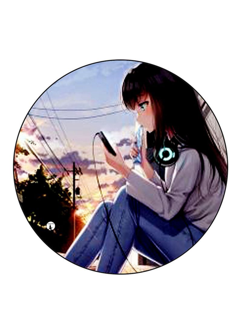 Girl Printed Mouse Pad Multicolour