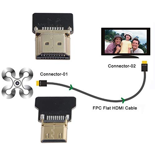 xiwai CYFPV Mini HDMI Male to HDMI Male FPC Flat Cable 1080P for FPV HDTV Multicopter Aerial Photography (0.1M) - Image 5