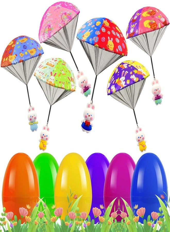 CPSYUB Easter Basket Stuffers Toys for Kids: Prefilled Easter Eggs Stuffers with Parachute Toys for Kids - Easter Egg Fillers Ideas Gifts Outdoor Games for 4 6 8 10 12 Year Old Boys Girls (6 Pack) - Image 1
