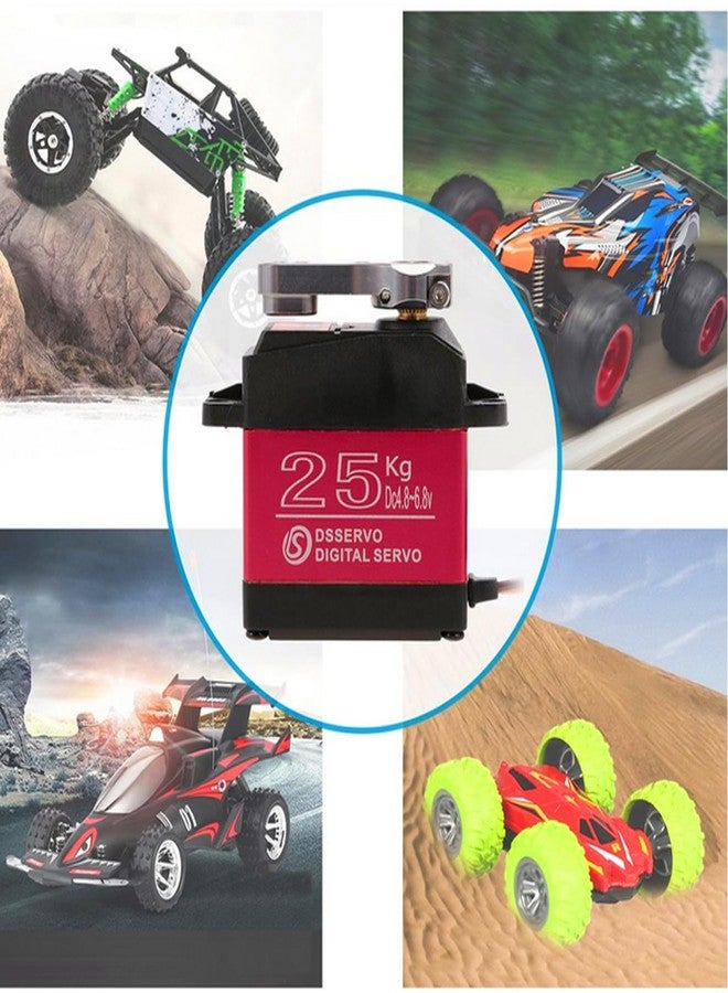 Stemedu DS3225 25KG High Torque RC Servo, Control Angle 180 Degree, Standard Single Axis Waterproof Metal Gear Digital Servo for 1/8 1/10 Baja RC Cars - Image 3