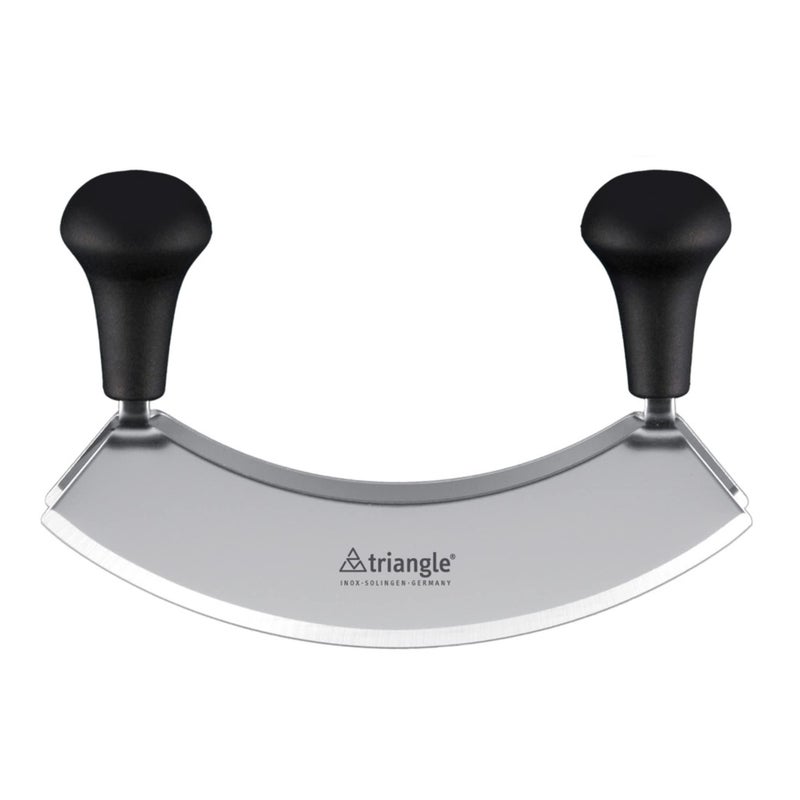 triangle Mincing Knife - 7” Stainless Steel Curved Double Blade - Mezzaluna Knife - Anti-Slip, Ergonomic Handles - Made in Germany - Image 5