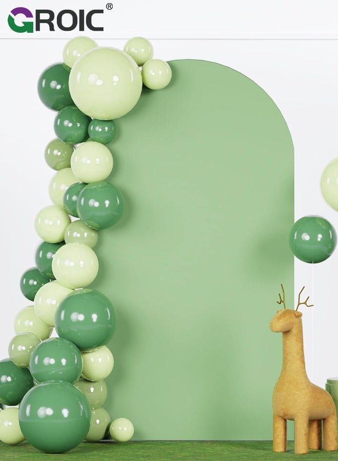 GROIC 7.2FT Green Arch Backdrop Cover, Spandex Fitted Fabric Backdrops Arches Covers, Arch Stand Cover Stretchy Backdrop for Wedding Party Baby Shower Birthday Decoration - Image 1