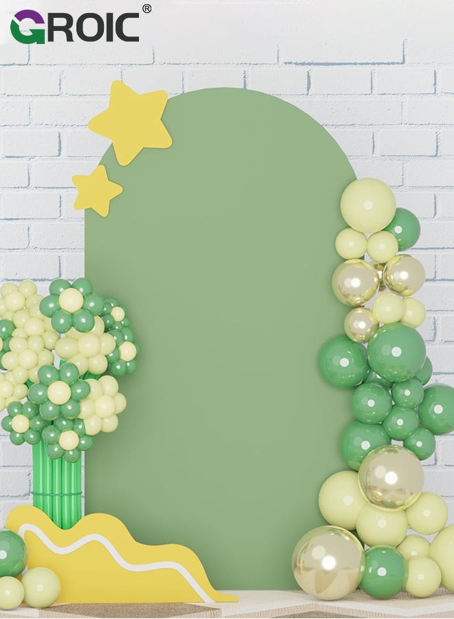 GROIC 7.2FT Green Arch Backdrop Cover, Spandex Fitted Fabric Backdrops Arches Covers, Arch Stand Cover Stretchy Backdrop for Wedding Party Baby Shower Birthday Decoration - Image 5