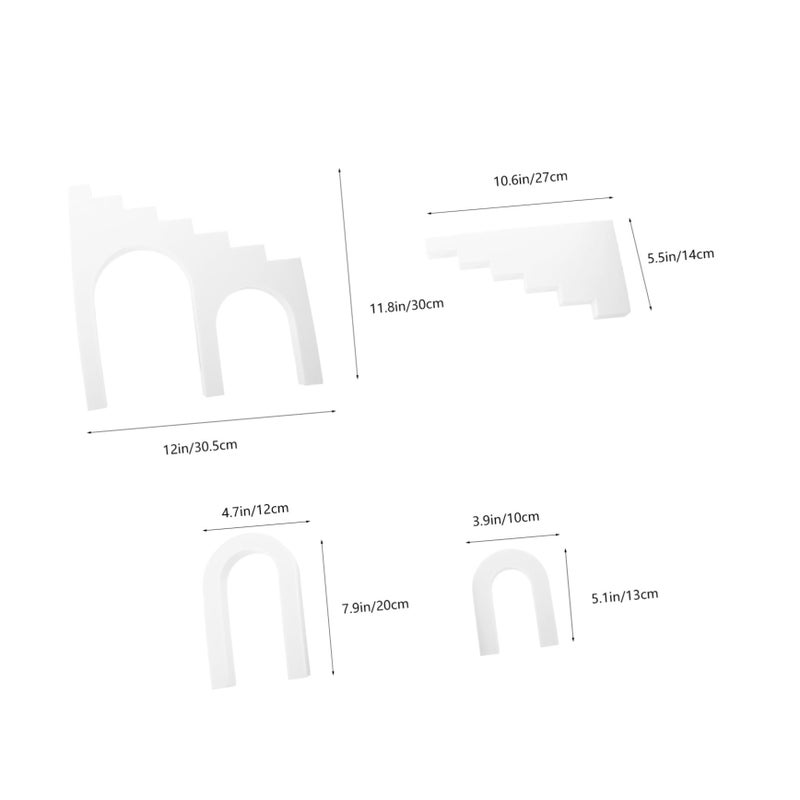Geometric Cube Photo Props for Lipstick Photography 30.5x30cm White - Image 3