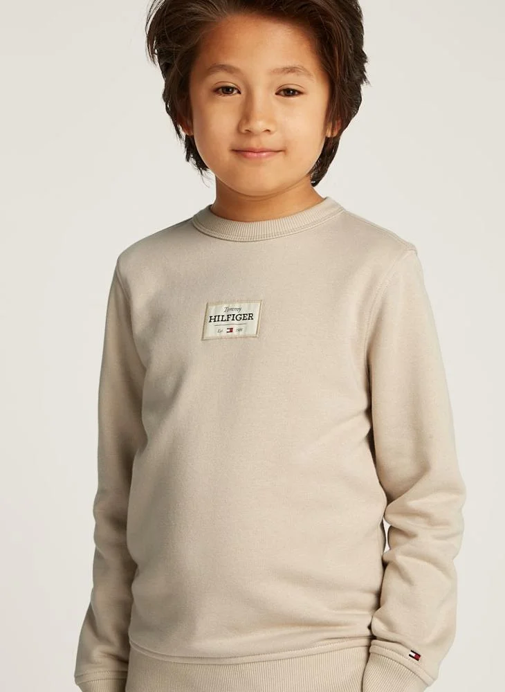 TOMMY HILFIGER Kids Monotype 1985 Logo Label Regular Sweatshirt