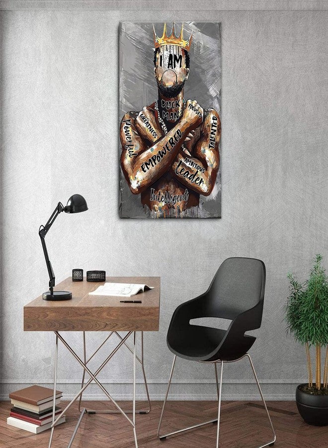 AKOTAC Framed Black Men Wall Art African American Man Portrait Wall Art Afro King Poster Abstract Contemporary Canvas Prints Painting Home Decor for Bedroom Living Room - Image 4