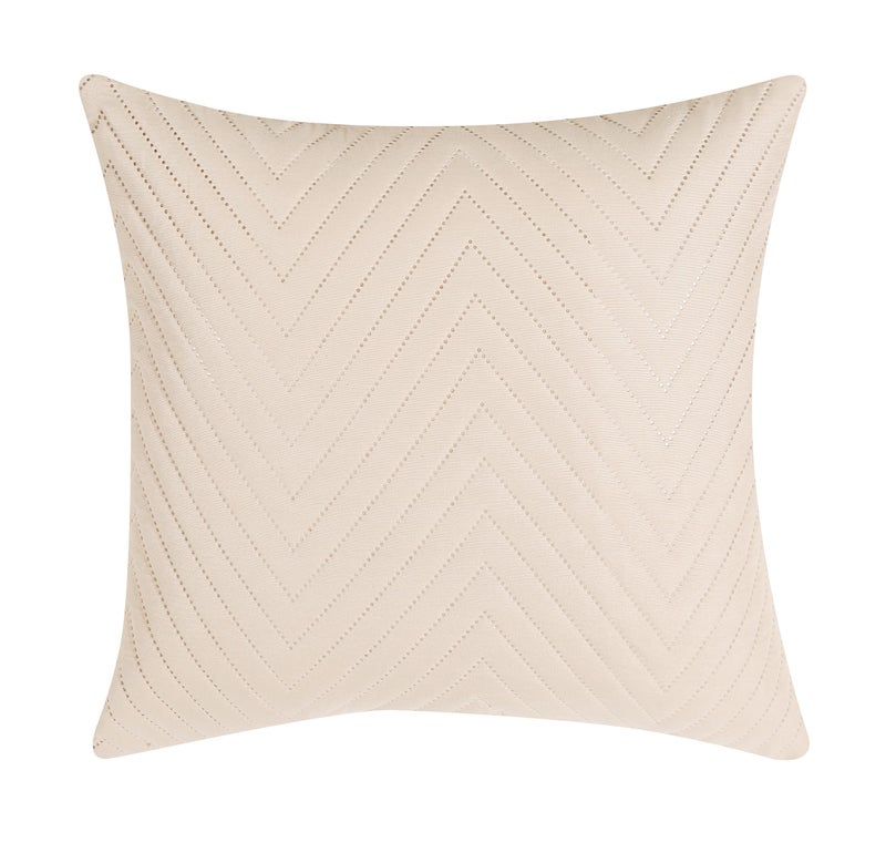 RD TREND UltraSonic Microfiber Cushion Covers, 40 x 40 cm/16 x 16 inches, Set of 5, 250 TC, Back Zipper (Beige) - Image 2