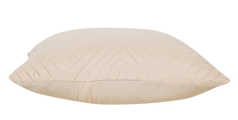 RD TREND UltraSonic Microfiber Cushion Covers, 40 x 40 cm/16 x 16 inches, Set of 5, 250 TC, Back Zipper (Beige) - Image 3