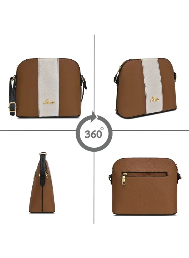 Lavie  Women's Masha Colourblock Vertical Slingbag (Tan) for Women | Best Price UAE