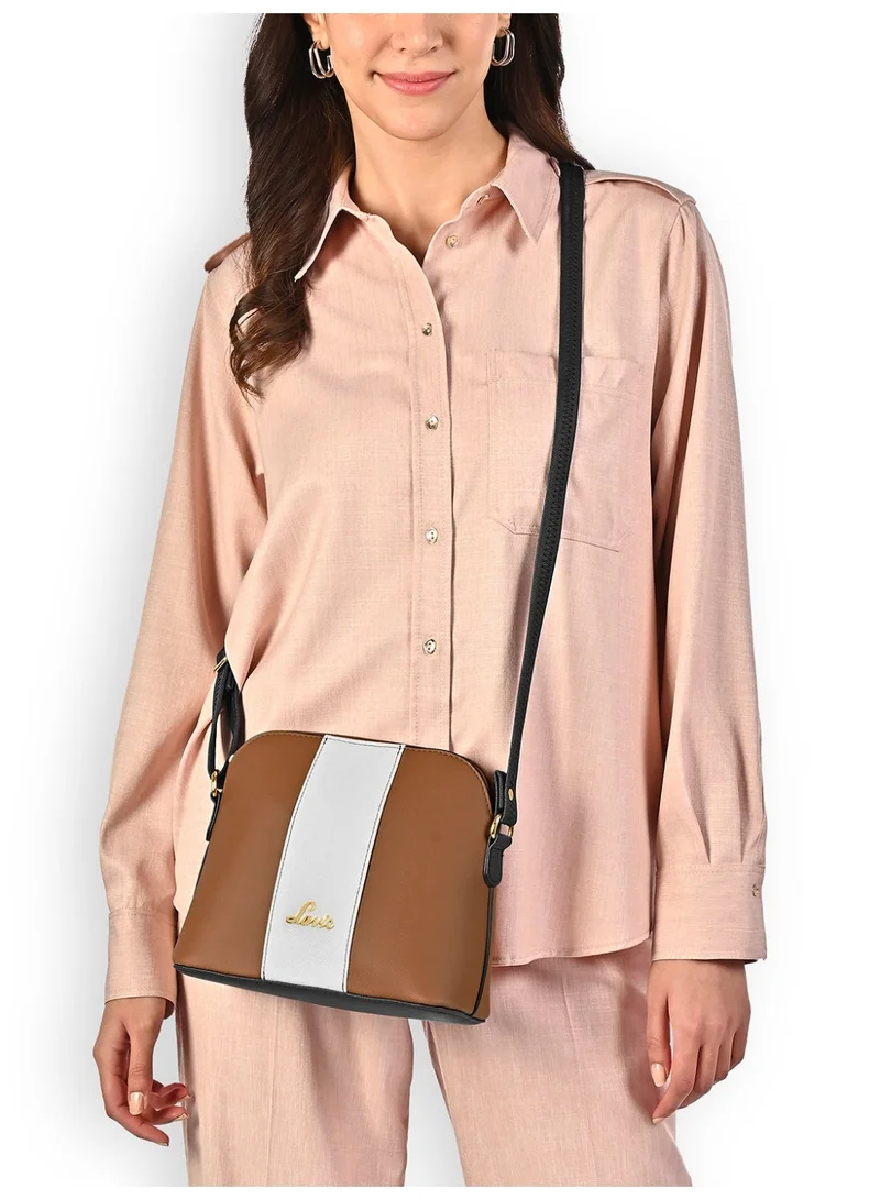 لافي حقيبة كتف نسائية ماشا بألوان متداخلة عمودياً لون بيج