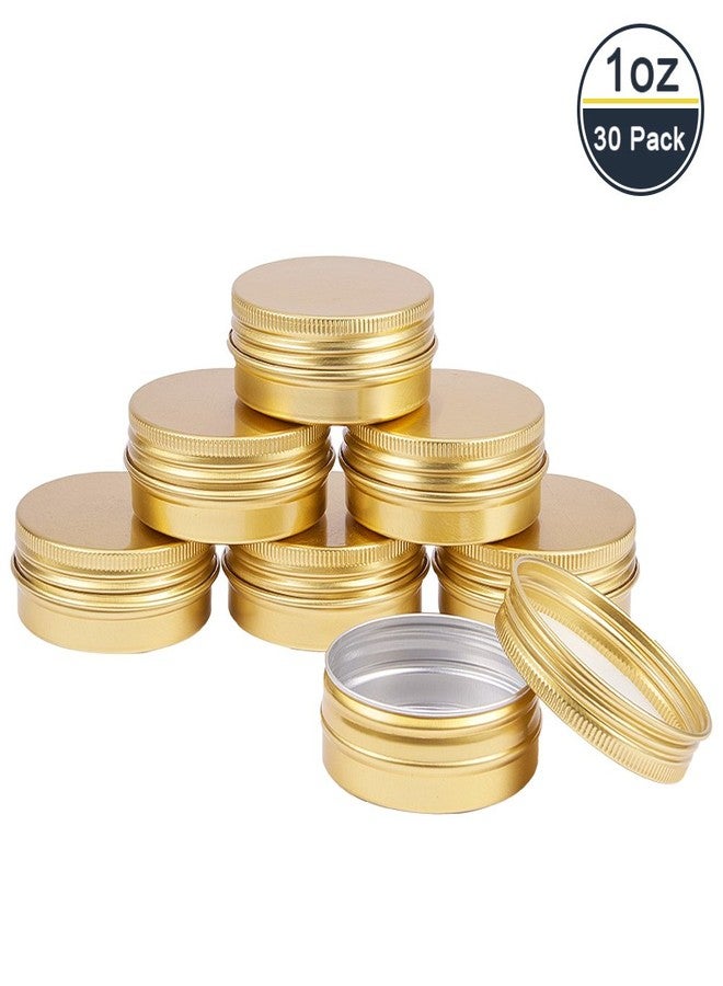 BENECREAT 30 Pack 1 OZ Round Tin Cans Screw Top Aluminum Cans with Lids for Lip Balm, Scrubs, Spices, Candies, Tea and Other Gift Giving (Gold) - Image 5