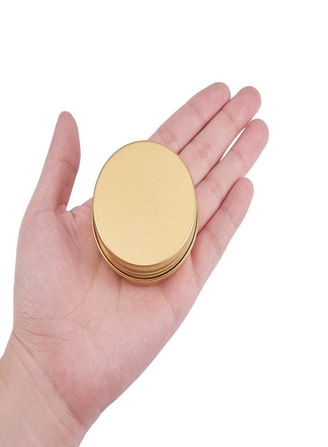 BENECREAT 30 Pack 1 OZ Round Tin Cans Screw Top Aluminum Cans with Lids for Lip Balm, Scrubs, Spices, Candies, Tea and Other Gift Giving (Gold) - Image 4