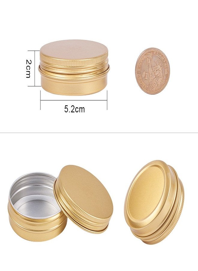 BENECREAT 30 Pack 1 OZ Round Tin Cans Screw Top Aluminum Cans with Lids for Lip Balm, Scrubs, Spices, Candies, Tea and Other Gift Giving (Gold) - Image 3
