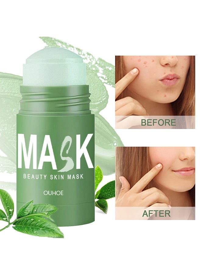 أوهو قناع الجمال للبشرة ، قناع الشاي الأخضر ، عصا مزيل الرؤوس السوداء ، قناع التنظيف العميق ، قناع التحكم في الزيت ، قناع الوجه ، قناع عصا الوجه لإزالة السموم من البشرة لجميع أنواع البشرة - Image 1