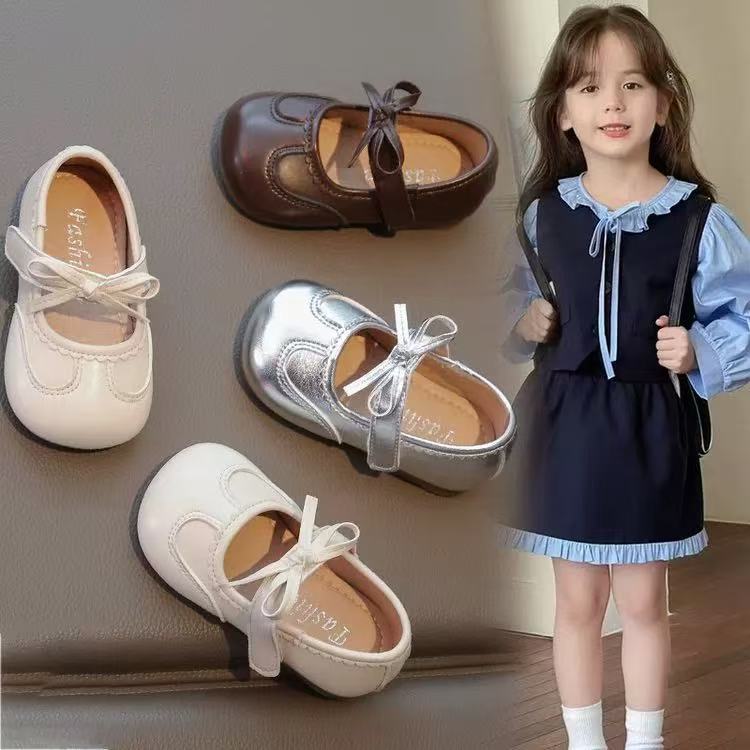 Baby Girl''s Small Leather Shoes 2025 Autum New Baby Soft-Soled Non-Slip Toddler Shoes Girls'' Shallow Mouth Flats - Image 2