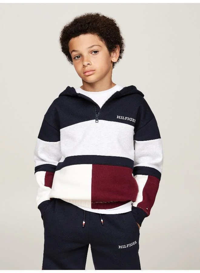 TOMMY HILFIGER Youth Colorblock Hoodie