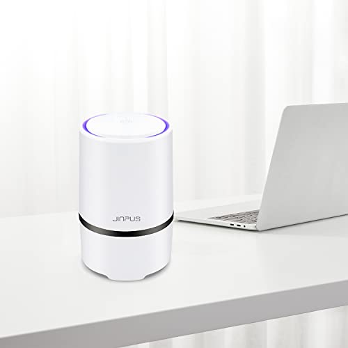 JINPUS Air Purifier Small Portable Air Cleaner for Bedroom with HEPA Filter, Upgraded Low Noise Home Air Purifiers (White) - Image 3