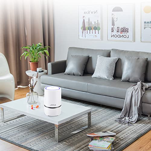 JINPUS Air Purifier Small Portable Air Cleaner for Bedroom with HEPA Filter, Upgraded Low Noise Home Air Purifiers (White) - Image 2