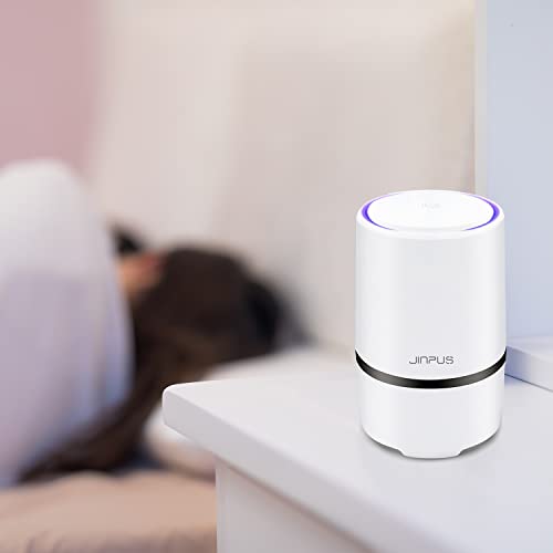 JINPUS Air Purifier Small Portable Air Cleaner for Bedroom with HEPA Filter, Upgraded Low Noise Home Air Purifiers (White) - Image 5